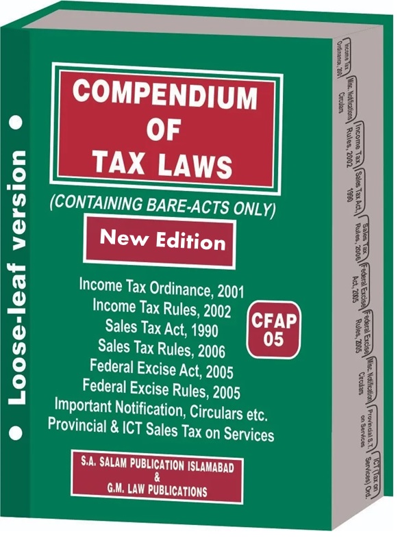 HandBook of Tax Laws - 2025-2026 (Bare Acts) For ICAP CFAP-5 Open Book Paper
