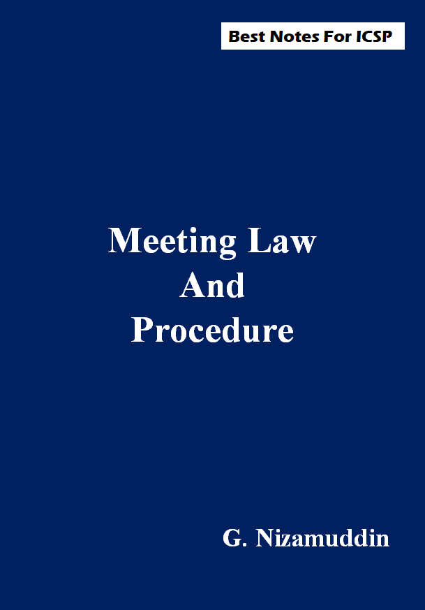 Meeting Law And Procedure (G. Nizamuddin)
