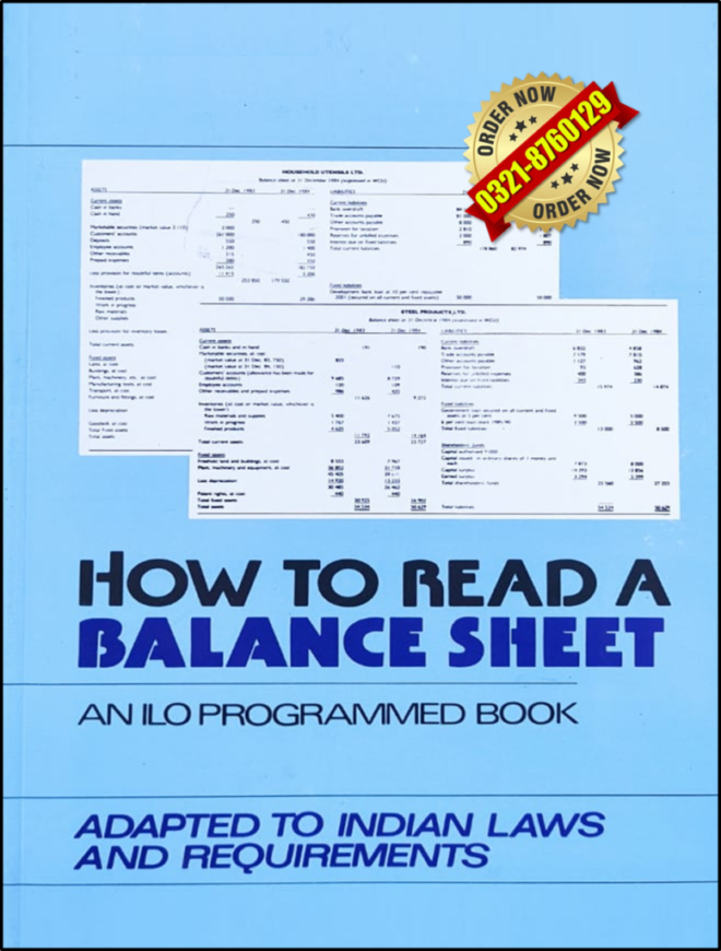 How to read a Balance Sheet (An ILO Programmed Book)
