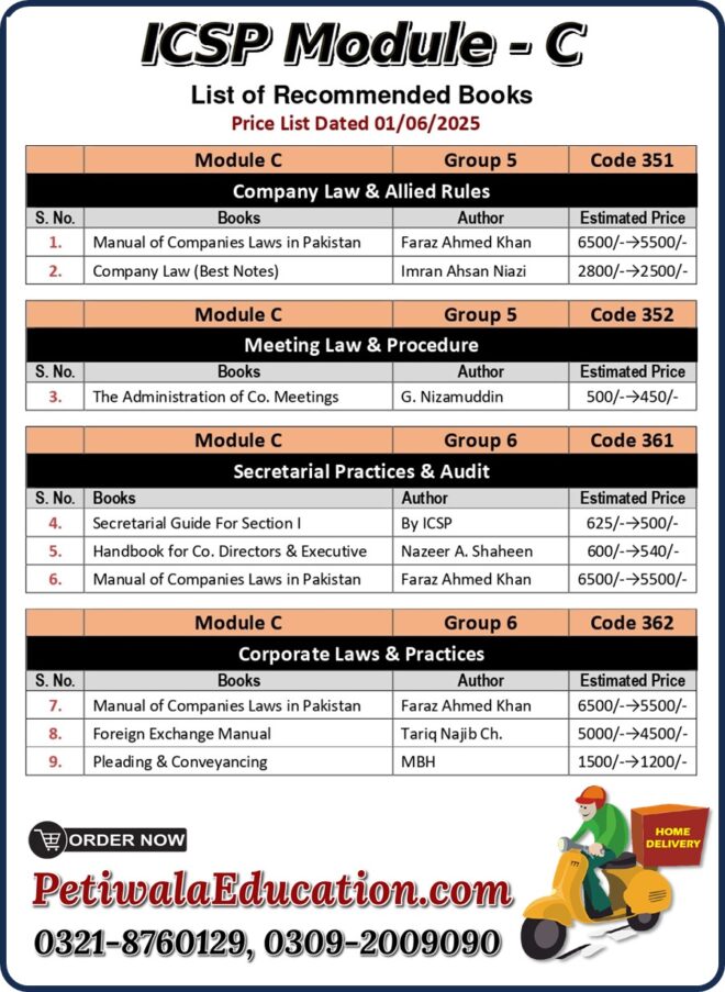 ICSP Exam Book List Module-C